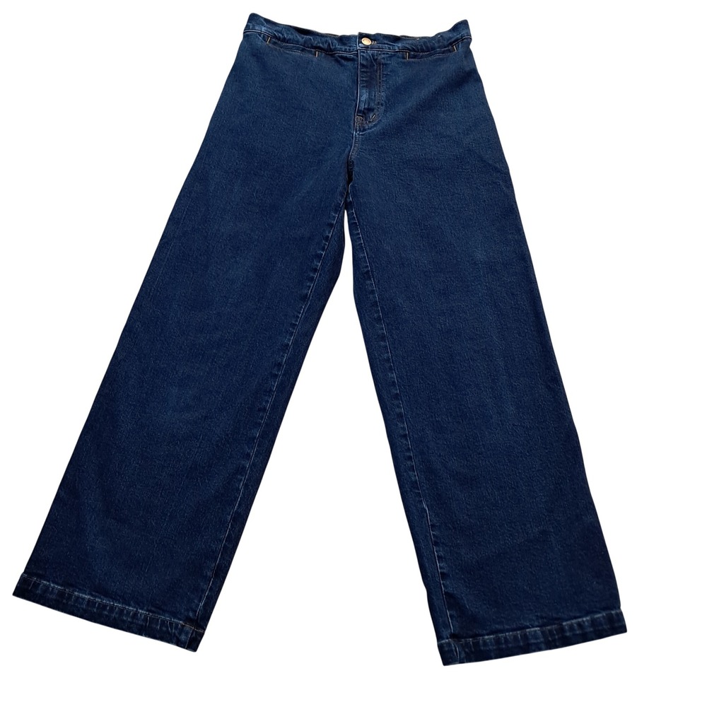 Madewell Jeans Womens 29 Blue Emmett Wide-Leg High Rise Dark Wash Denim Casual